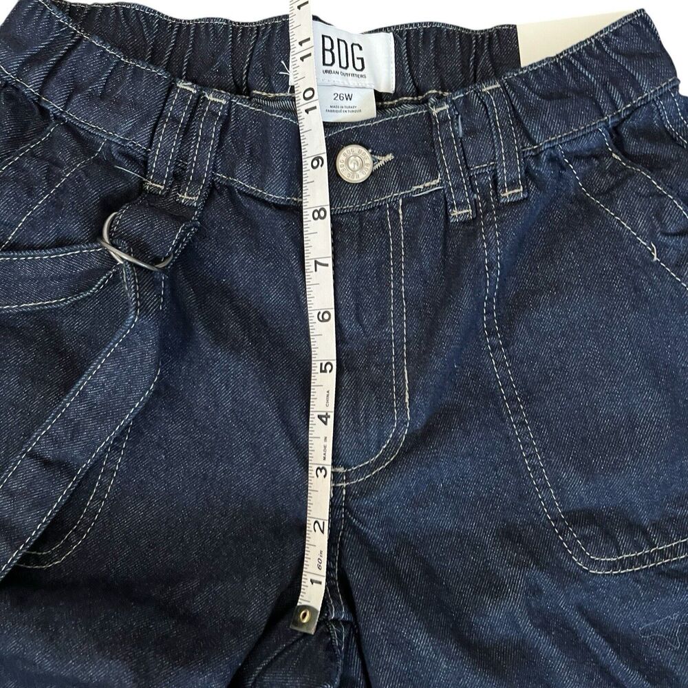 BDG Baggy Low Rise Strappy Denim Cargo Pants Urban Wide Leg Oversized Fit 26W - Picture 3 of 8
